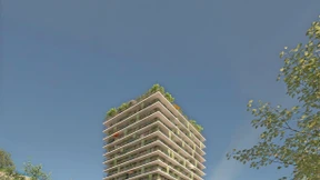 Hochhaus auf dem Darmstädter Marienplatz