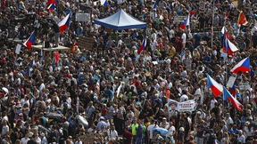 Massendemonstration in Prag