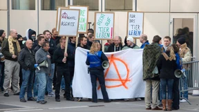 Protest mit positiven Schwingungen