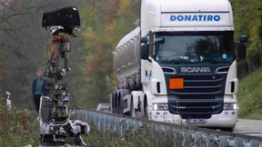 Lastwagen-Protest gegen französische Öko-Maut