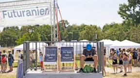 Eintauchen und Eis essen