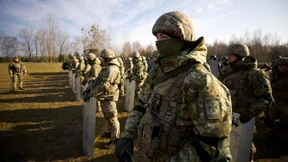 Ukrainische Grenzschützer proben „Push-Back“