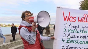 Nur wenige Teilnehmer bei Querdenker-Demonstration in Mainz