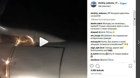 Russischer Passagierjet mit brennendem Triebwerk notgelandet