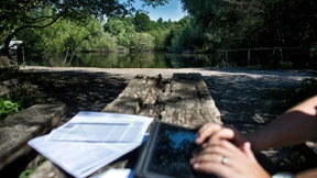 Laptop + ich = Arbeit