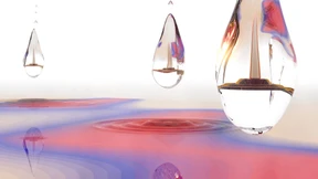 Seltsame Tropfen im Kristall