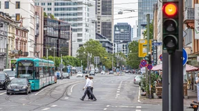 Mainzer Landstraße stadteinwärts gesperrt