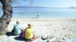 Palmenstrand und deutsche Rente