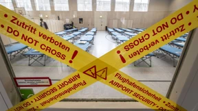 Quarantäne-Raum am Frankfurter Flughafen