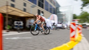 Fahrradmesse mit Stau