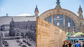 Historisches an Bauzäunen