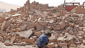 Trümmerhaufen, wo Dörfer waren