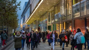 Ziemlich schleppend in den Einkaufszonen