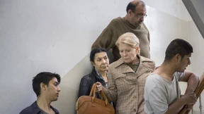 Wen man im Treppenhaus so alles trifft