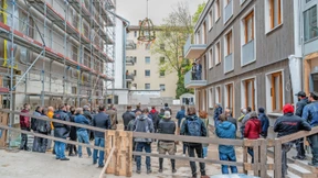 Viel Holz und wenig Beton an der Frankenallee
