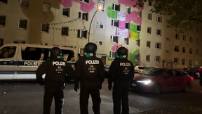 Proteste gegen Räumung von besetztem Haus in Berlin-Mitte