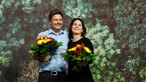 Mehr als 90 Prozent für Baerbock und Habeck