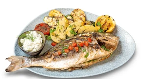 Mediterrane Fischküche mit maritimen Schnörkeln