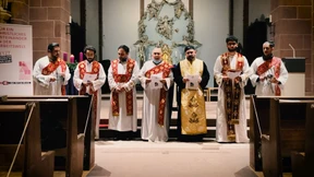 Der koptisch-orthodoxe Chor beim Adventsliedersingen