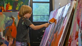 Dreijähriger Laurent Schwarz mit erster eigener Vernissage