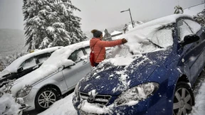 Schnee und Sturm in Spanien