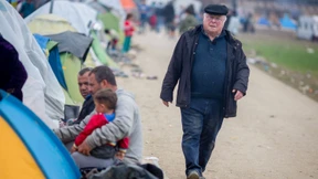 Norbert Blüm zeltet in Idomeni