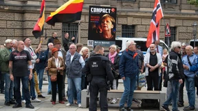 Kaum Proteste bei Merkel-Besuch