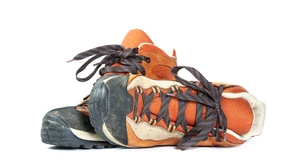 Gefährten aus Leder und Polyurethan