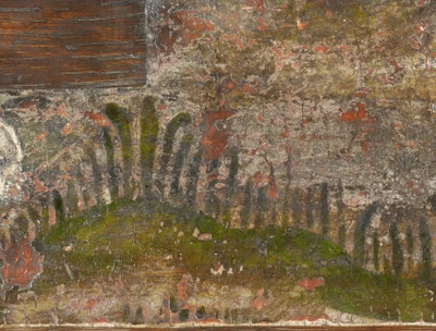 afterUnter dem Schmutz von Jahrhunderten: Erstmals seit Langem ist nun wieder Erhart Altdorfers sattes Grün der Wiese unter den Pferden wieder zu sehen.