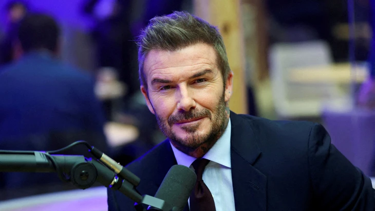 Die Antwort folgte prompt: David Beckham bei einem Interview in Davos
