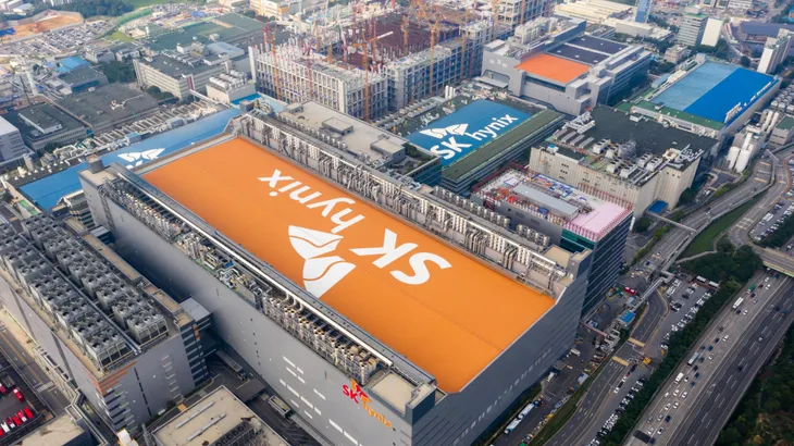 Eine Fabrikanlage von SK Hynix in Südkorea.