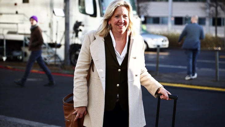 Auch in Berlin unterwegs: Ines Claus, Fraktionsvorsitzende der CDU Hessen, auf dem Weg zur Präsidiumssitzung der Bundespartei