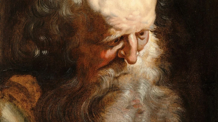 Star der BRAFA: Peter Paul Rubens’ wiedergefundene Studie eines alten Mannes bei Klaas Muller. Im Bart des Dargestellten ist das auf dem Kopf stehend ein Frauengesicht zu erkennen.