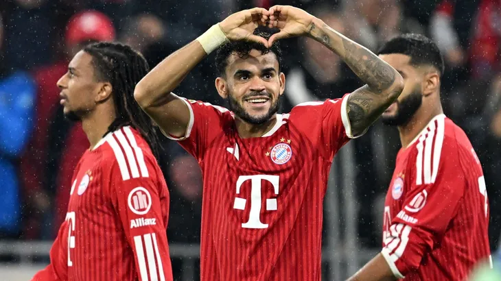 Traf dreimal für die Bayern: Luis Diaz.
