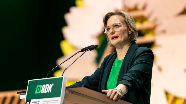 Die Ko-Vorsitzende der Grünen, Franziska Brantner, am Samstag auf dem Parteitag in Hannover