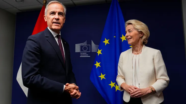 Wollen näher zusammenrücken: EU-Kommissionspräsidentin Ursula von der Leyen und Kanadas Premierminister Mark Carney