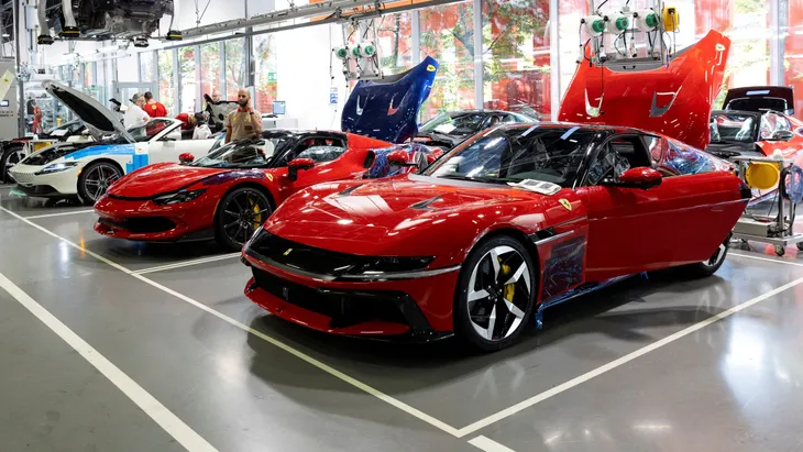 Blick in die Ferrari-Fabrik in Maranello