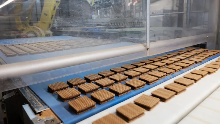 Hanuta-Produktion in Werk 3 von Ferrero in Stadtallendorf.