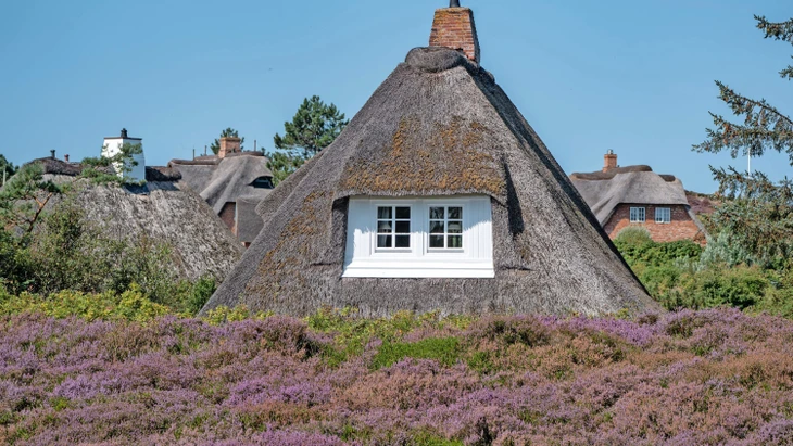 Ein reetgedecktes Haus wie hier bei List entspricht dem Sylt- Ideal vieler Käufer.