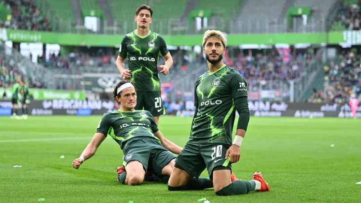 Der Wolfsburger Jubel über den 3:1-Heimsieg gegen den 1. FC Heidenheim.