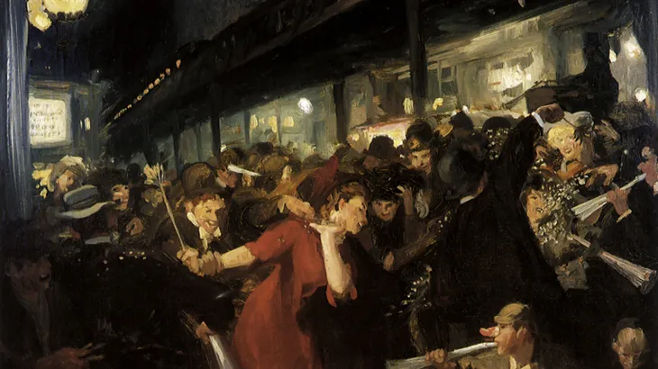 Pulsierende Demokratie: „Wahlnacht“ von John French Sloan (1907)