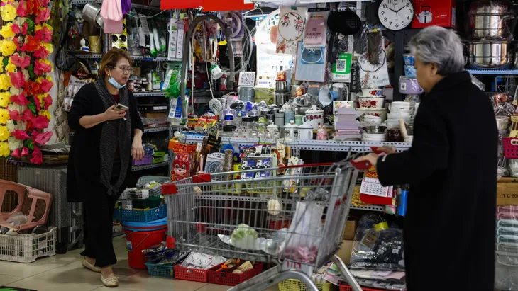 Ein Markt in Peking Mitte Oktober.
