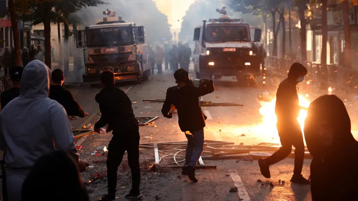 Studenten protestieren in Tirana am Dienstag gegen die Regierung von Edi Rama.