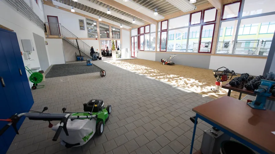 Musterbeispiel: Blick in den noch relativ neuen Bau der Gruber-Schule in Dieburg