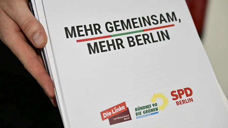 Die Sondierungsvereinbarung der Berliner SPD, Linken und von Bündnis 90/Die Grünen unter dem Motto „Mehr gemeinsam, mehr Berlin."