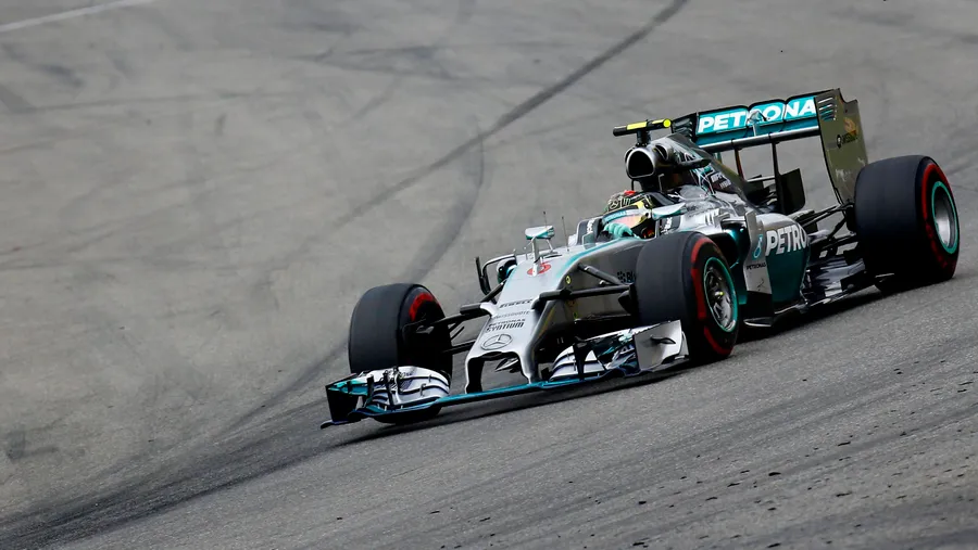 Allein auf weiter Flur: Nico Rosberg