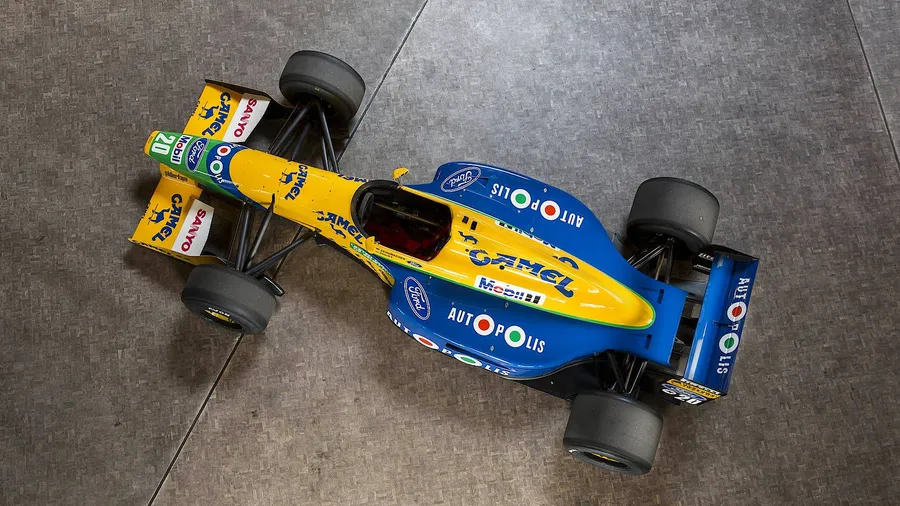 So sah der Benetton von Michael Schumacher im Jahr 1991 aus.