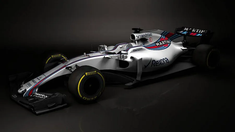 So sieht der Formel-1-Wagen von Williams des Jahrgangs 2017 aus.
