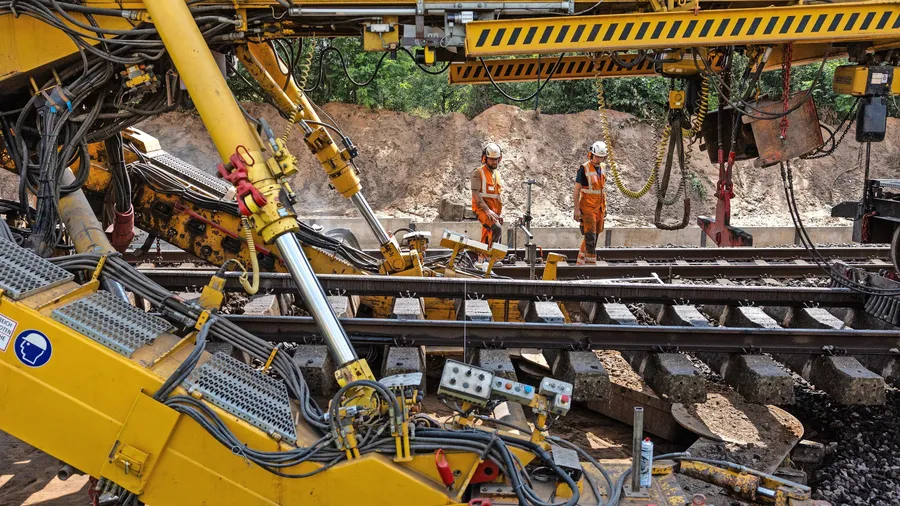 Meisterleistung: Der Bauzug RPM-RS-900, genannt „Katharina die Große“, arbeitet sich täglich 500 Meter voran.
