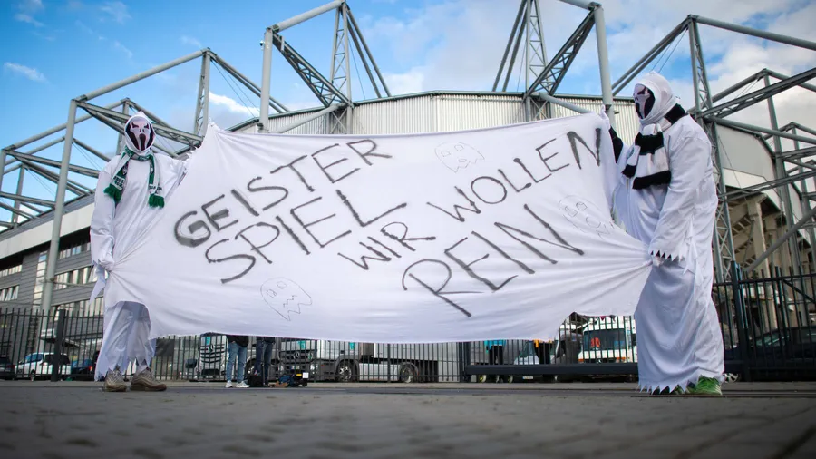 Beim bislang einzige Geisterspiel in Mönchengladbach hatten nicht alle Fans Verständnis für die Aussperrung.